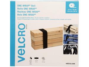 Velcro VEL-30640-GLO ONE-WRAP Cut-To-Fit Standard-Ties, 0.75" x 49 ft, Black Velcro VEL-30640-GLO ONE-WRAP Cut-To-Fit Standard-Ties, 0.75" x 49 ft, Black