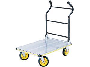 Safco 4053NC Stow-Away Platform Truck, 900lb Capacity, 24 x 35-1/4, Aluminum/Black Safco 4053NC Stow-Away Platform Truck, 900lb Capacity, 24 x 35-1/4, Aluminum/Black