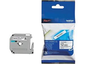 Brother MK231 Label Tape, 12mm, Black on White