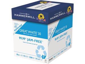 Hammermill 067780 Great White 30 Recycled Print Paper, 92 Bright, 20 lbs, 8.5 x 11, White, 2,500 Sheets / Carton Hammermill 067780 Great White 30 Recycled Print Paper, 92 Bright, 20 lbs, 8.5 x 11, White, 2,500 Sheets / Carton