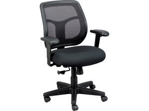 Eurotech MT9400BK Apollo Mid-Back Mesh Chair, Black Seat/Black Back, Black Base Eurotech MT9400BK Apollo Mid-Back Mesh Chair, Black Seat/Black Back, Black Base