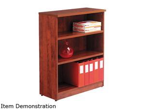 Alera ALEVA634432MC Valencia Series Bookcase, Three-Shelf, 31 3/4w x 14d x 39 3/8h, Medium Cherry