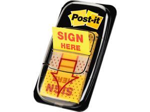 Post-it 680-SH12 Message Flags Value Pack, "Sign Here", Yellow, 1 in, 50/Disp, 12/Pack Post-it 680-SH12 Message Flags Value Pack, "Sign Here", Yellow, 1 in, 50/Disp, 12/Pack