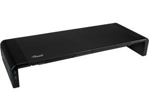 Rosewill Monitor Stand w/ Adjustable Length, Keyboard & Mouse Storage, Mobile Device Holders, 3xUSB 3.0 Ports