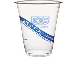 Eco-Products EP-CR12 12 oz BlueStripe Cold Cups - 1000 / Carton Eco-Products EP-CR12 12 oz BlueStripe Cold Cups - 1000 / Carton