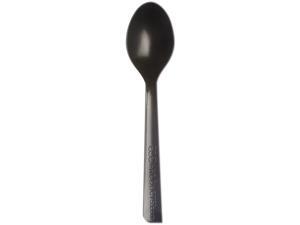 Eco-Products EP-S113 6" Post-Consumer Recycled Polystyrene Spoons - Black - 1000/Pack Eco-Products EP-S113 6" Post-Consumer Recycled Polystyrene Spoons - Black - 1000/Pack