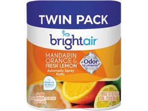 Bright Air 900346PK Automatic Spray Air Freshener Refill, Mandarin Orange & Fresh Lemon, 2/Pack Bright Air 900346PK Automatic Spray Air Freshener Refill, Mandarin Orange & Fresh Lemon, 2/Pack