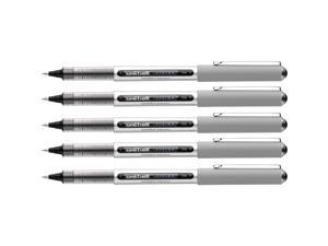 Uni-Ball emott Porous Point Pen, Stick, Fine 0.4 mm, Assorted Ink Colors, White Barrel, 10/Pack