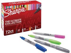Sharpie 1983254 Permanent Markers Ultimate Collection, Fine; Ultra Fine, Assorted, 72/Set