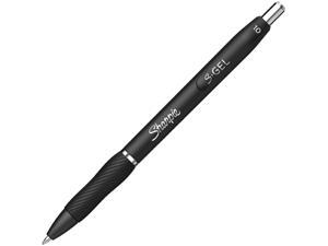 Sharpie 2096149 S-Gel Retractable Gel Pen, Bold 1 mm, Black Ink, Black Barrel, Dozen