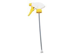 IMPACT 60192491 Chemical Resistant Trigger Sprayers, 9.88" Tube, Fits 32 oz Bottles, Yellow/White IMPACT 60192491 Chemical Resistant Trigger Sprayers, 9.88" Tube, Fits 32 oz Bottles, Yellow/White
