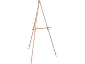 Mastervision FLX06203MV Oak Display Tripod Easel, 60", Wood/Brass Mastervision FLX06203MV Oak Display Tripod Easel, 60", Wood/Brass