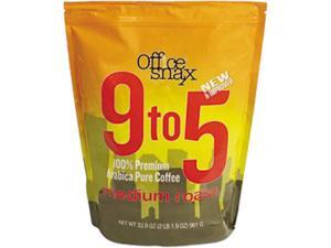 Office Snax 00058 9 to 5 Coffee, 100% Pure Arabica Original Blend Coffee - 1 Each Office Snax 00058 9 to 5 Coffee, 100% Pure Arabica Original Blend Coffee - 1 Each