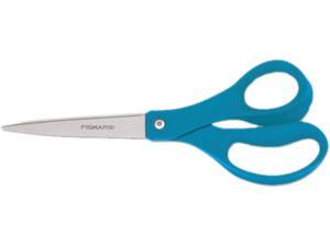 Fiskars 142490-1005 Scissors, 8 in. Length, Straight, 3 1/2 in. Cut, Right Hand, Blue Fiskars 142490-1005 Scissors, 8 in. Length, Straight, 3 1/2 in. Cut, Right Hand, Blue
