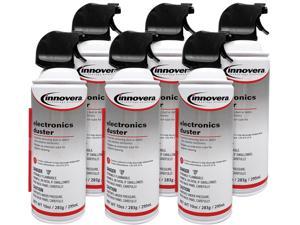 Innovera IVR10016 Compressed Air Duster Cleaner, 10 oz. Can, 6/Pack