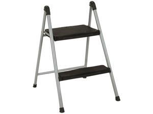 Cosco 11024PBL1E Folding Step Stool 2Step 200 lbs 1690 Working Height PlatinumBlack