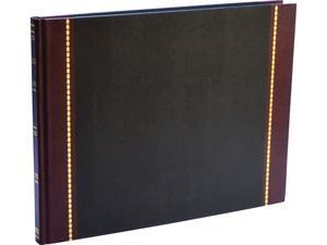 Wilson Jones WS491A Detailed Visitor Register Book, Black Cover, 208 Ruled Pages, 9.5" x 12.25"