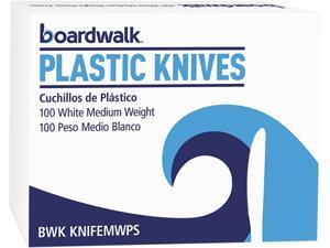 Boardwalk MWPPKN Mediumweight Polypropylene Cutlery, Knife, White, 1000 / Carton Boardwalk MWPPKN Mediumweight Polypropylene Cutlery, Knife, White, 1000 / Carton