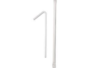 Dixie DIX FXW7 White 7 3/4" Polypropylene Wrapped Flex Straws Dixie DIX FXW7 White 7 3/4" Polypropylene Wrapped Flex Straws