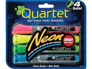 Quartet 79551-A Neon Dry Erase Marker Set, Broad Bullet Tip, Assorted Colors, 4/Set Quartet 79551-A Neon Dry Erase Marker Set, Broad Bullet Tip, Assorted Colors, 4/Set