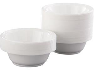 Dawn 12BWWF Famous Service Plastic Dinnerware, Bowl, 12oz, White, 125/Pack, 8 Packs/Carton, 1 Carton Dawn 12BWWF Famous Service Plastic Dinnerware, Bowl, 12oz, White, 125/Pack, 8 Packs/Carton, 1 Carton