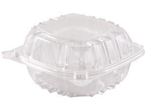 Dart 57PST1 ClearSeal Hinged-Lid Plastic Containers, 6 x 5 4/5 x 3, Clear, 500/Carton, 1 Carton Dart 57PST1 ClearSeal Hinged-Lid Plastic Containers, 6 x 5 4/5 x 3, Clear, 500/Carton, 1 Carton