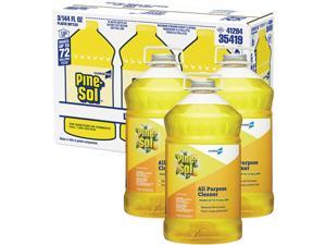 CloroxPro 35419 Pine-Sol Scented All Purpose Cleaners, Lemon Fresh Bottle (144 fl. oz.), 3/CT