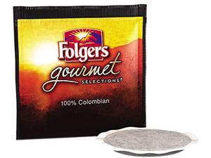 Folgers 63100 CASE Gourmet Selections Coffee Pods, 100% Colombian Regular, 18/Box, 6 Bx/Carton Folgers 63100 CASE Gourmet Selections Coffee Pods, 100% Colombian Regular, 18/Box, 6 Bx/Carton
