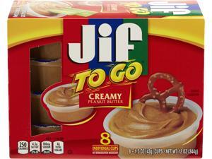 Jif 5150024136 Spreads, Creamy Peanut Butter, 1.5 oz. Cup, 8/Box Jif 5150024136 Spreads, Creamy Peanut Butter, 1.5 oz. Cup, 8/Box