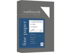 Southworth 31-620-10 Quality Bond Business Paper, 95 Bright, 20 lb, 8.5 x 11, White, 500/Ream Southworth 31-620-10 Quality Bond Business Paper, 95 Bright, 20 lb, 8.5 x 11, White, 500/Ream