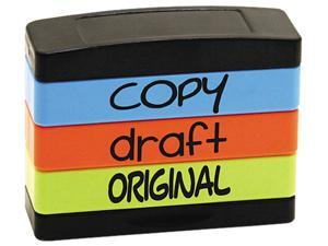U.S. Stamp & Sign 8801 Stack Stamp, COPY, DRAFT, ORIGINAL, 1.81" x 0.63", Assorted Fluorescent Ink U.S. Stamp & Sign 8801 Stack Stamp, COPY, DRAFT, ORIGINAL, 1.81" x 0.63", Assorted Fluorescent Ink