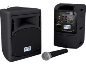 Oklahoma Sound PRA-8000-VA, Portable Pro Audio System Black With Handheld Wl Mic Oklahoma Sound PRA-8000-VA, Portable Pro Audio System Black With Handheld Wl Mic