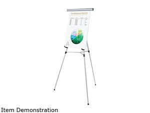 Universal UNV43050 3-Leg Telescoping Easel with Pad Retainer, Adjusts 34" to 64", Aluminum, Silver Universal UNV43050 3-Leg Telescoping Easel with Pad Retainer, Adjusts 34" to 64", Aluminum, Silver