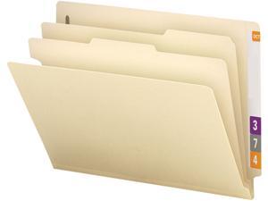 Universal UNV16150 Six-Section Manila End Tab Classification Folders, 2 Dividers, Letter Size