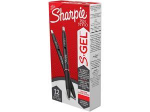 Sanford 2096158 S-Gel Pen, 0.7mm, Red Ink, Black Barrel