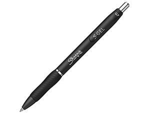 Sanford 2096193 Sharpie S-Gel Retractable Gel Pen, Medium 0.7 mm, Black Ink, Black Barrel, 36/Pack