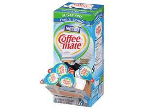 Nestle NES 91757CT Coffee Mate Sugar-Free French Vanilla Liquid Coffee Creamer, 50/Box - 4 Boxes