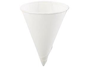Konie Cups International, Inc. KCI 4.0KR Rolled-Rim Paper Cone Cups, 4oz, White Konie Cups International, Inc. KCI 4.0KR Rolled-Rim Paper Cone Cups, 4oz, White