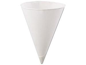 Konie Cups International, Inc. KCI 4.5KR Rolled-Rim Paper Cone Cups, 4.5oz, White Konie Cups International, Inc. KCI 4.5KR Rolled-Rim Paper Cone Cups, 4.5oz, White