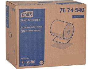 Tork 7674540 Advanced Hand Towel Roll, Notched, 1-Ply, 7.5" x 11", White, 491 / Roll, 12 / Carton Tork 7674540 Advanced Hand Towel Roll, Notched, 1-Ply, 7.5" x 11", White, 491 / Roll, 12 / Carton