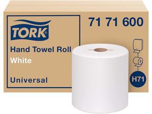 Tork 7171600 Universal Hand Towel Roll, Notched, 1-Ply, 7.5" x 10", White, 756 / Roll, 6 / Carton Tork 7171600 Universal Hand Towel Roll, Notched, 1-Ply, 7.5" x 10", White, 756 / Roll, 6 / Carton