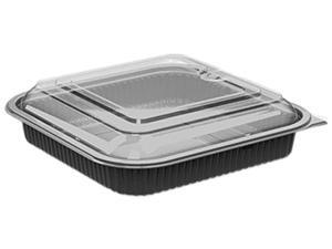 Anchor 4118521 Culinary Squares CDCS85321/CSLH1 Black 1-comp Base, Anti-fog MW Low Dome Lid, Combo Pack Anchor 4118521 Culinary Squares CDCS85321/CSLH1 Black 1-comp Base, Anti-fog MW Low Dome Lid, Combo Pack