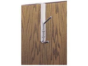 Safco 4166 Over-The-Door Double Coat Hook, Chrome-Plated Steel, Satin Aluminum Base