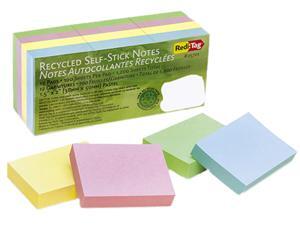 Redi-Tag 25701 100% Recycled Notes, 1 1/2 x 2, Four Pastel Colors, 12 100-Sheet Pads/Pack Redi-Tag 25701 100% Recycled Notes, 1 1/2 x 2, Four Pastel Colors, 12 100-Sheet Pads/Pack