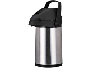 Coffee Pro CPAP22 Direct Brew/Serve Insulated Airpot with Carry Handle, 2.2 L, Stainless Steel