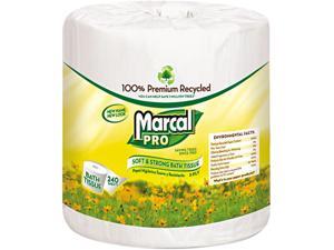 MarcalPro 3001 100% Premium Recycled Bathroom Tissue, 48 Rolls/Carton MarcalPro 3001 100% Premium Recycled Bathroom Tissue, 48 Rolls/Carton