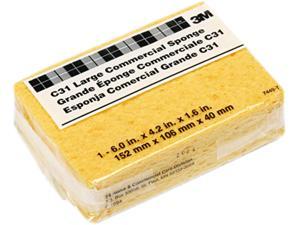 3M C31 Commercial Cellulose Sponge, Yellow, 4-1/4 x 6