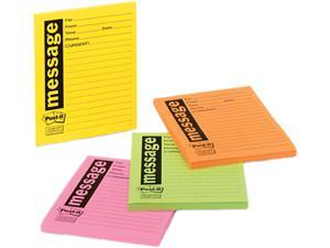 Post-it Super Sticky 7679-4-SS Super Sticky Message Pads, 3-7/8 x 4-7/8, Lined, Neon, 4 50-Sheet Pads/Pack Post-it Super Sticky 7679-4-SS Super Sticky Message Pads, 3-7/8 x 4-7/8, Lined, Neon, 4 50-Sheet Pads/Pack
