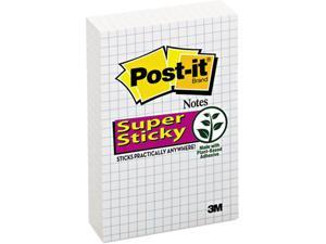 Post-it Notes Super Sticky 660-SSGRID Grid Notes, 4 x 6, White with Blue Grid, 6 50-Sheet Pads/Pack Post-it Notes Super Sticky 660-SSGRID Grid Notes, 4 x 6, White with Blue Grid, 6 50-Sheet Pads/Pack