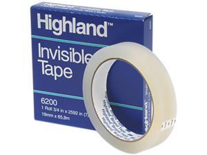 Highland 6200-3/42592 Invisible Permanent Mending Tape, 3/4" x 2592", 3" Core, Clear Highland 6200-3/42592 Invisible Permanent Mending Tape, 3/4" x 2592", 3" Core, Clear